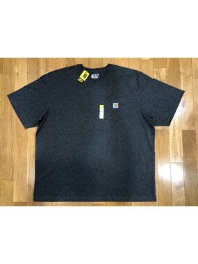 NWT Carhartt K87 Charcoal Gray Short Sleeve Loose Fit Cotton Blend T Shirt 3XL
